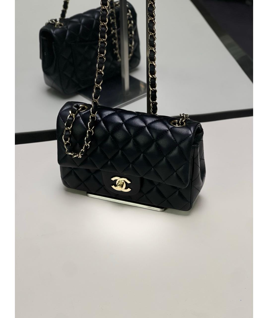 CHANEL Черная кожаная сумка через плечо, фото 4