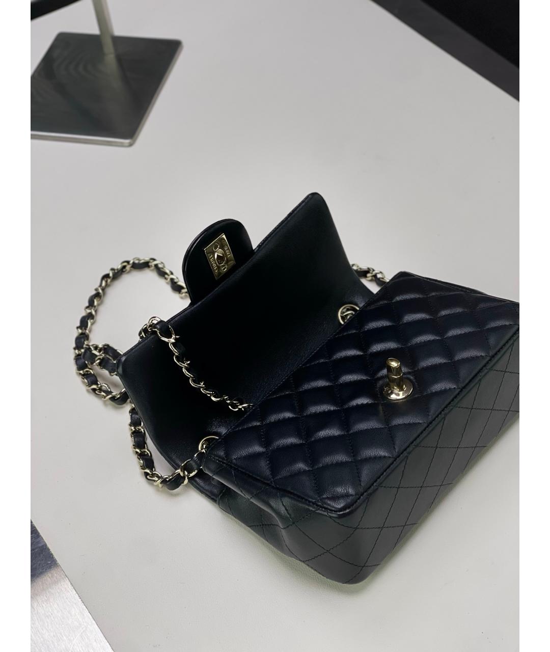 CHANEL Черная кожаная сумка через плечо, фото 7