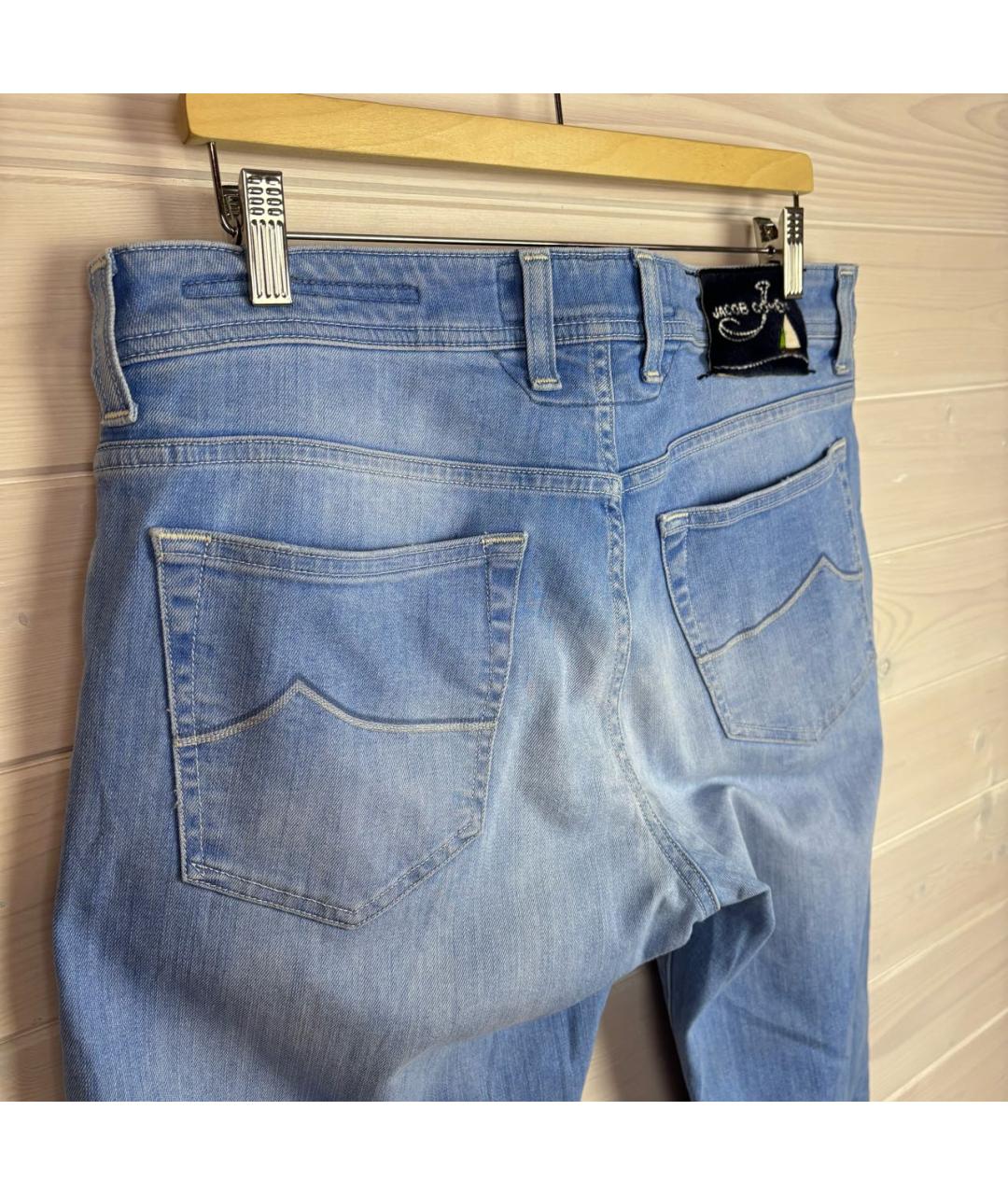 JACOB COHEN Синие хлопковые прямые джинсы, фото 4