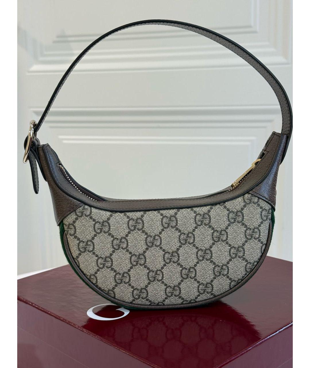 GUCCI Коричневая сумка с короткими ручками, фото 4