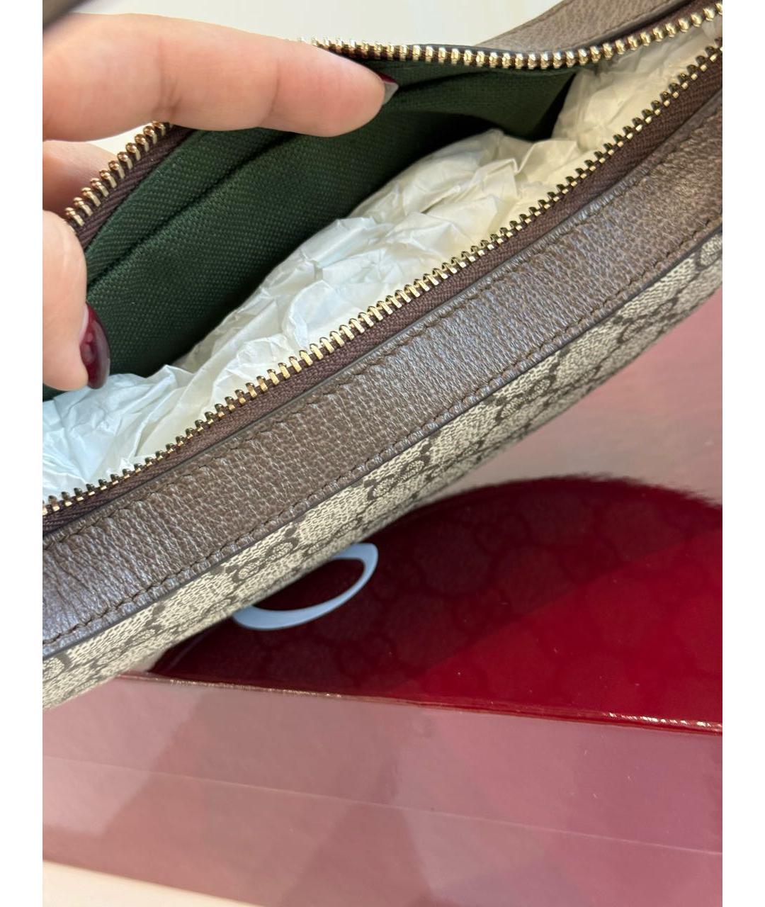 GUCCI Коричневая сумка с короткими ручками, фото 6