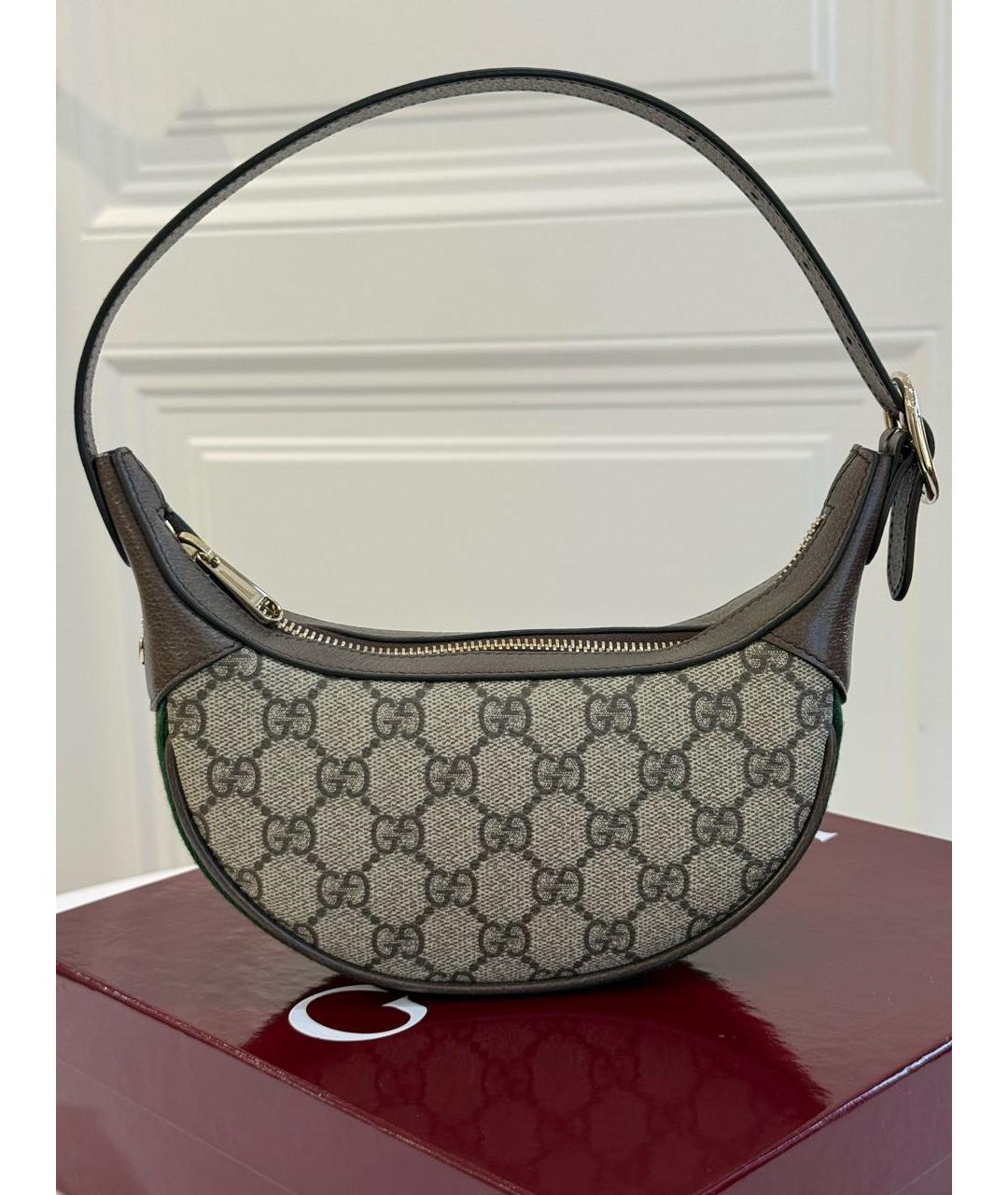 GUCCI Коричневая сумка с короткими ручками, фото 5