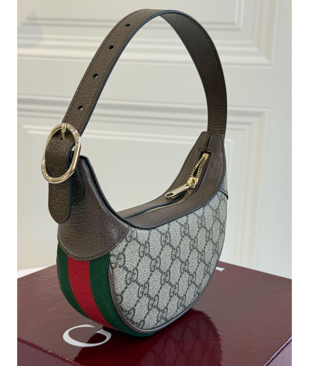 GUCCI Коричневая сумка с короткими ручками, фото 2