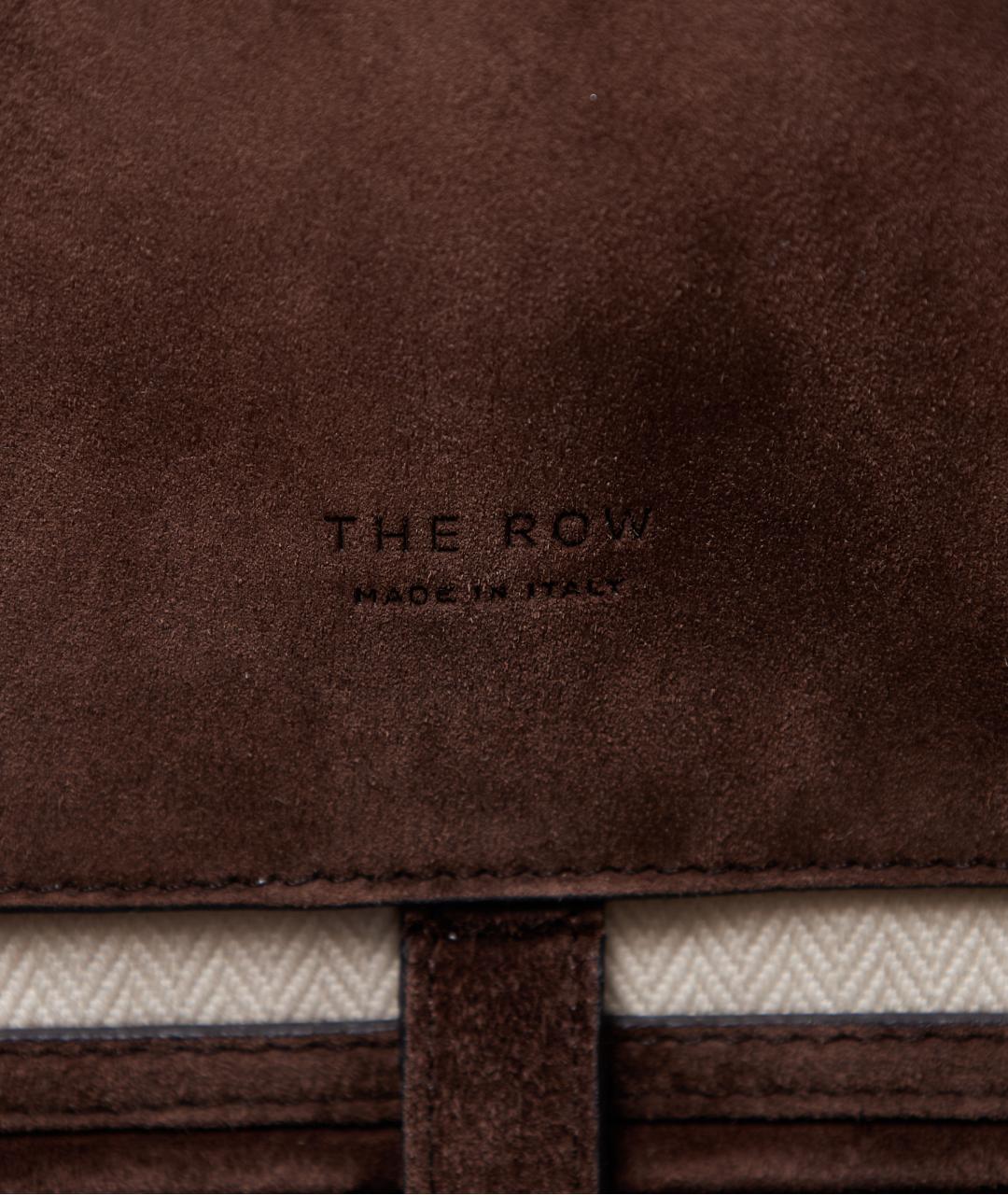 THE ROW Коричневая замшевая сумка с короткими ручками, фото 5