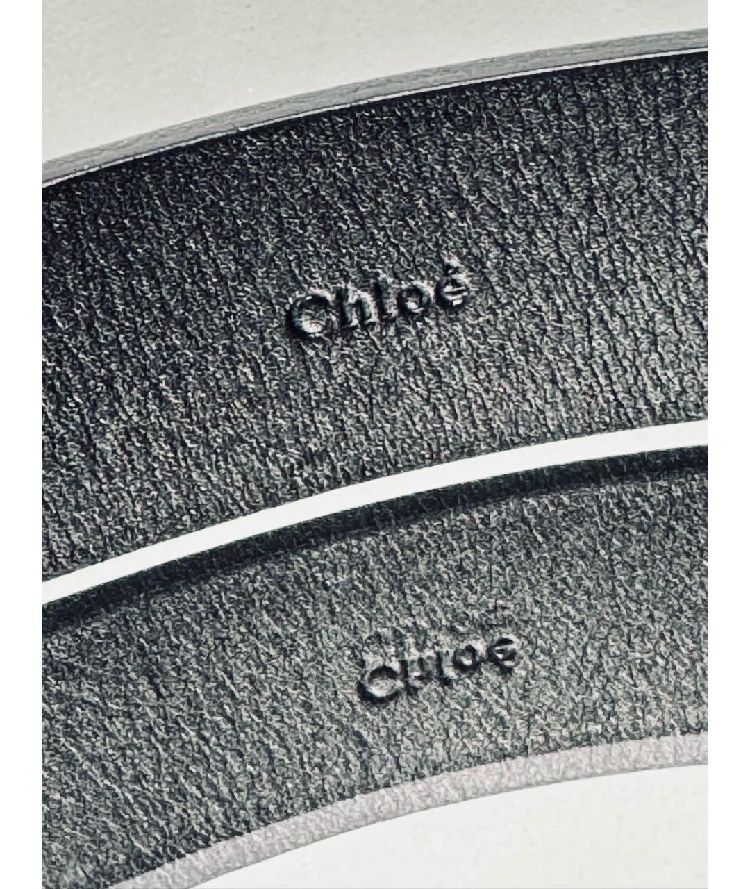 CHLOE Черный кожаный ремень, фото 4