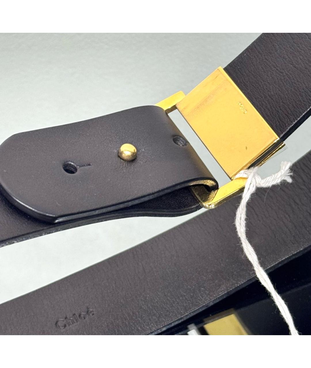 CHLOE Черный кожаный ремень, фото 2