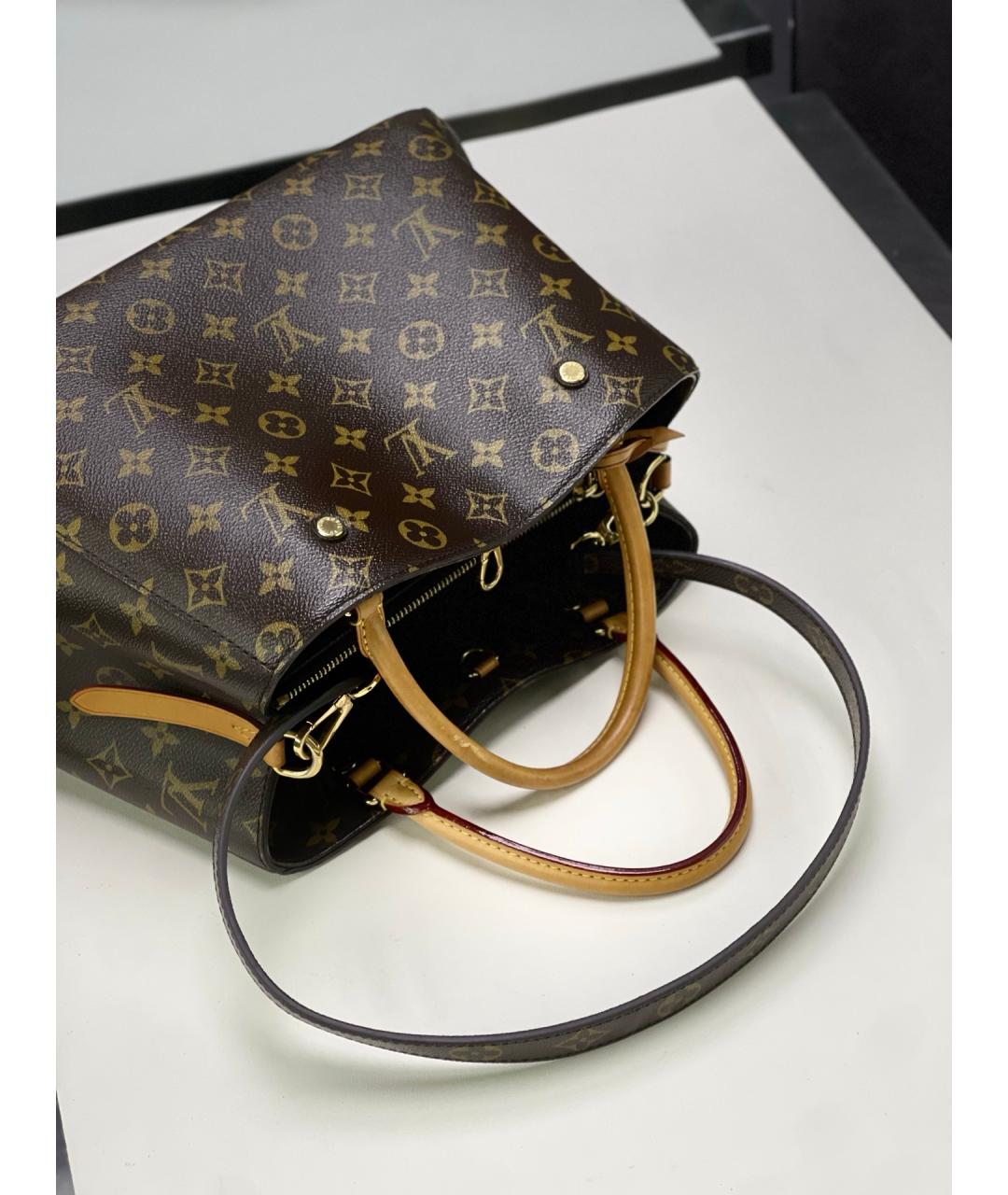 LOUIS VUITTON Коричневая сумка с короткими ручками, фото 6