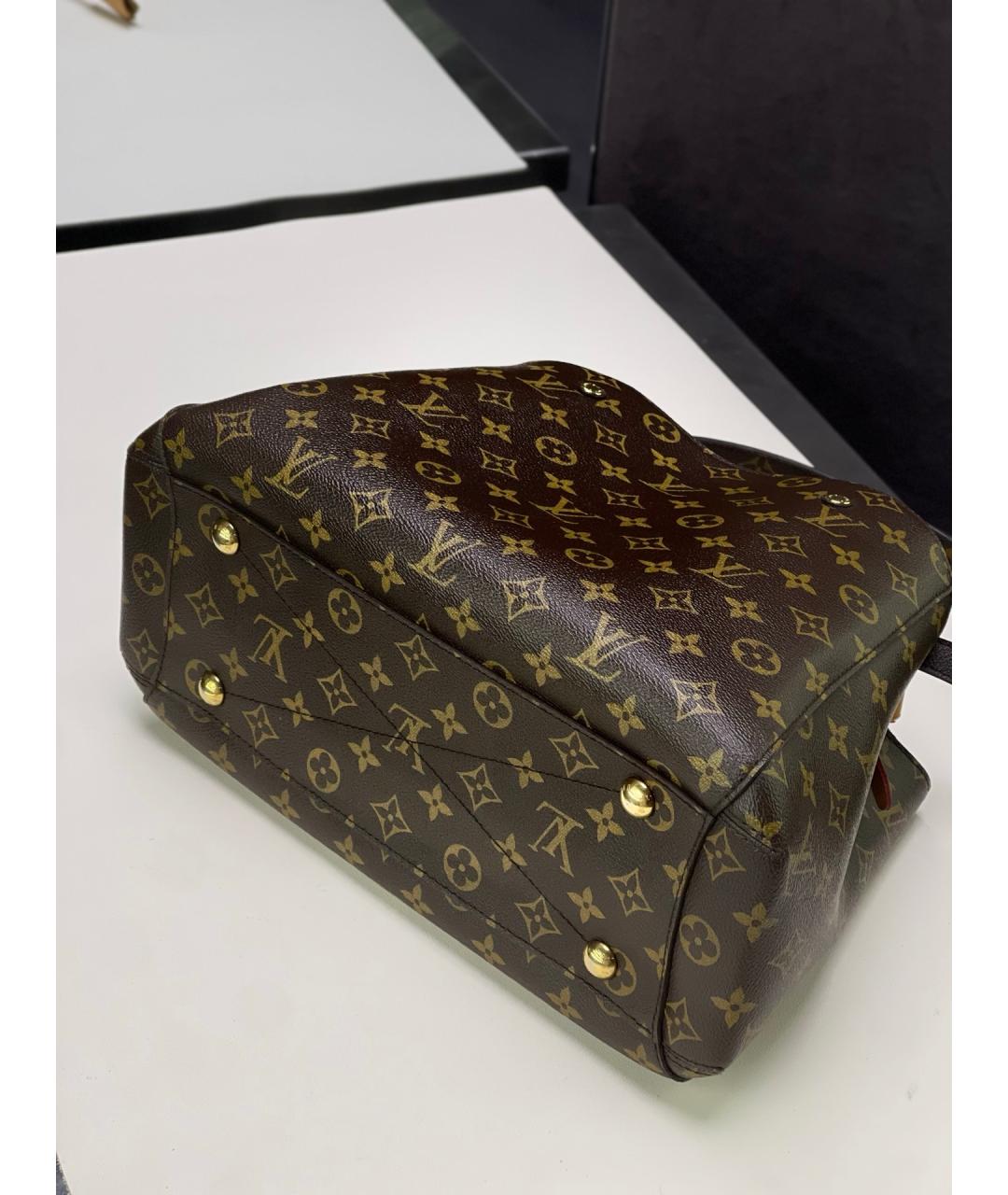 LOUIS VUITTON Коричневая сумка с короткими ручками, фото 5