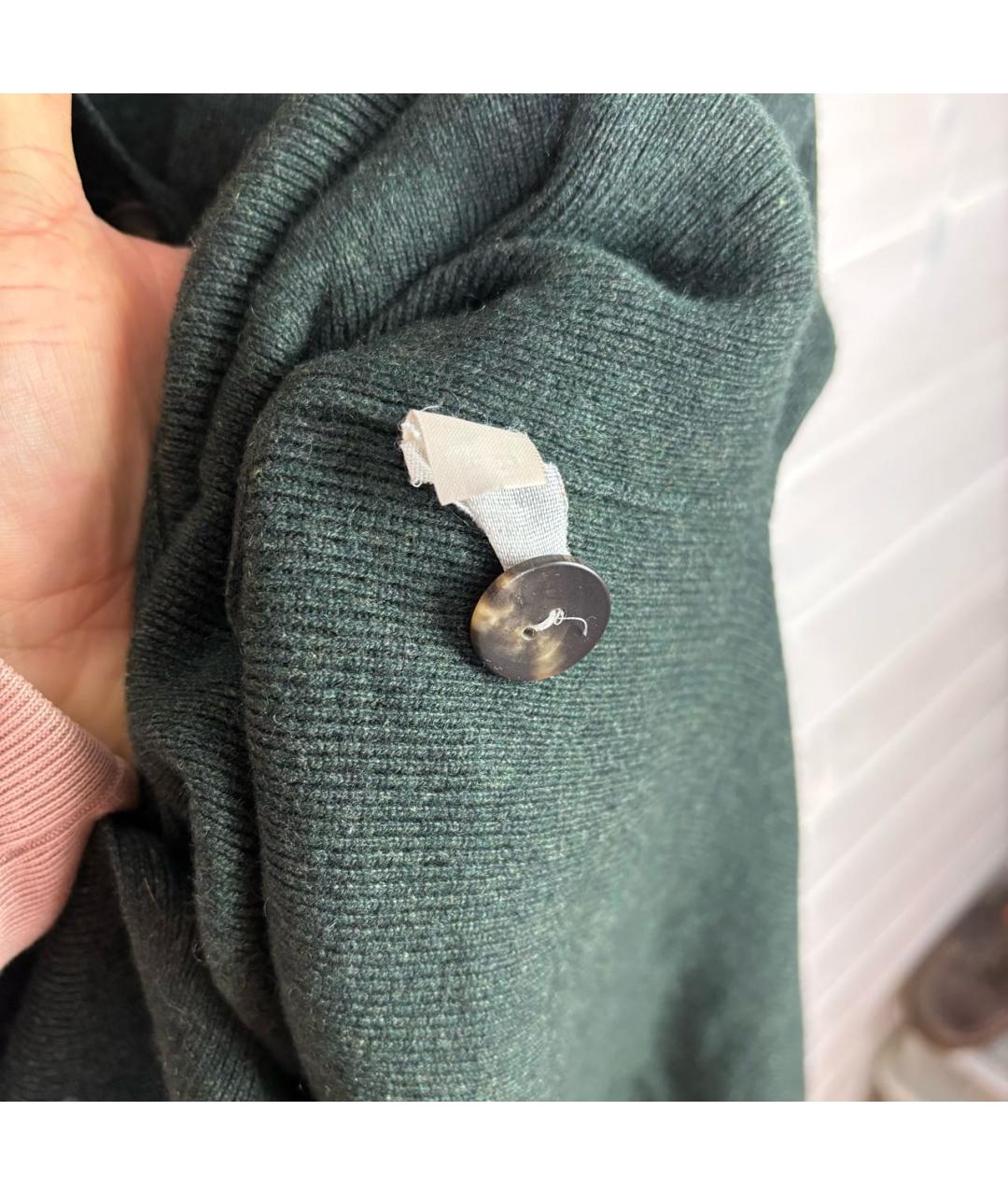 BRUNELLO CUCINELLI Зеленая кашемировая жилетка, фото 4