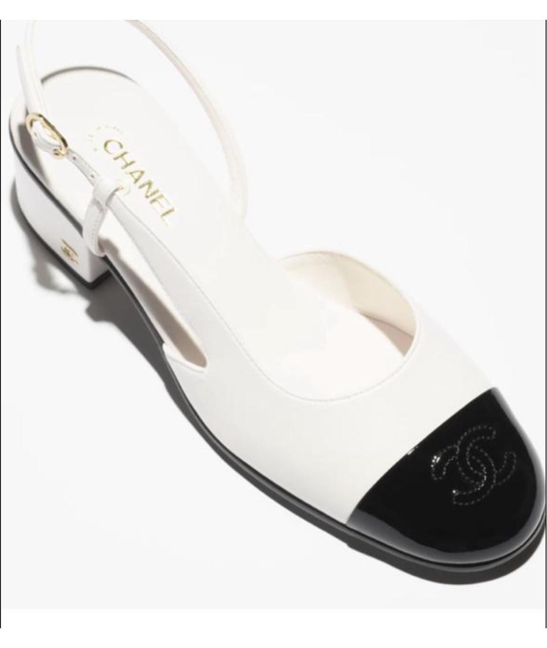 CHANEL Белые кожаные туфли, фото 4