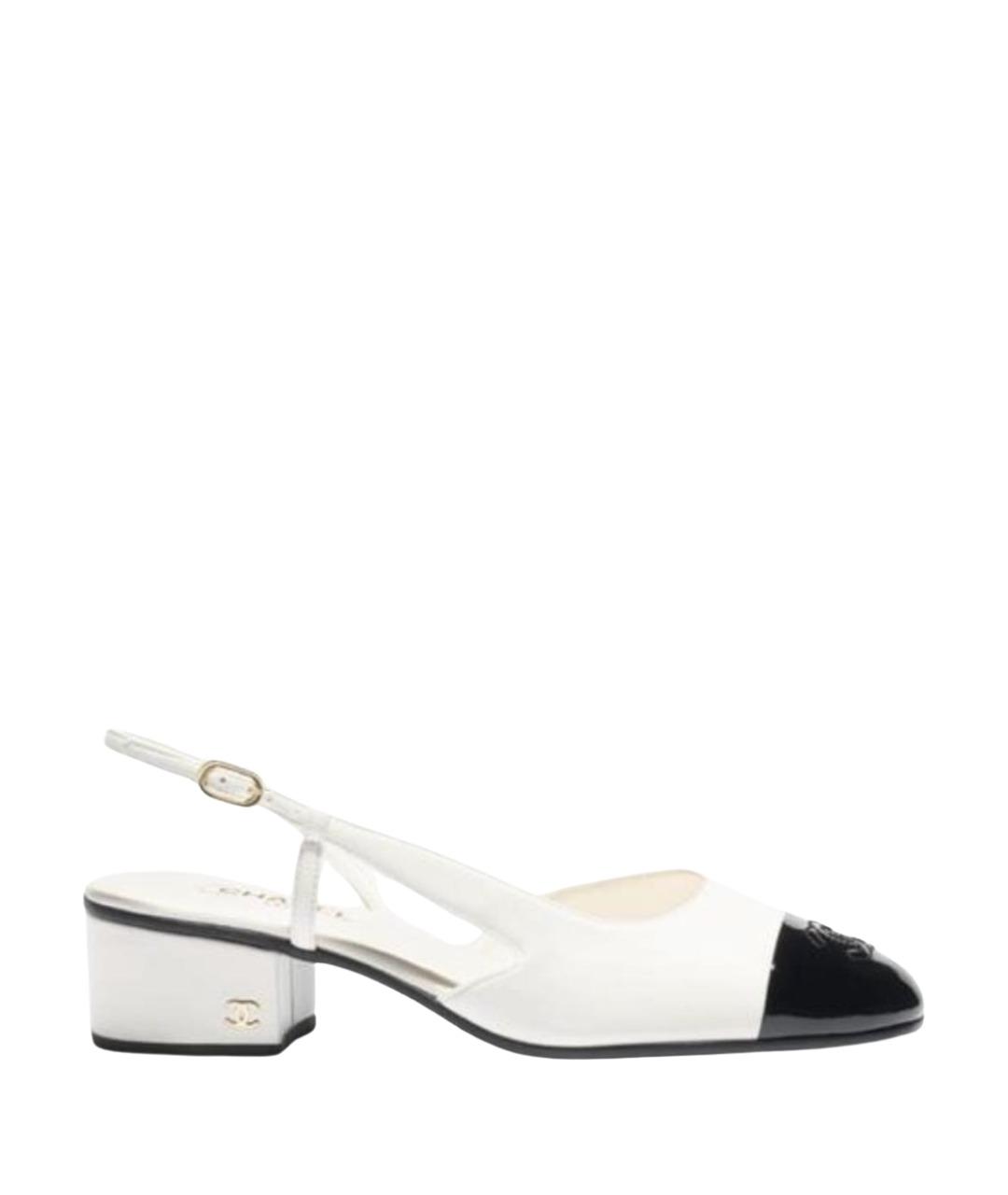 CHANEL Белые кожаные туфли, фото 1