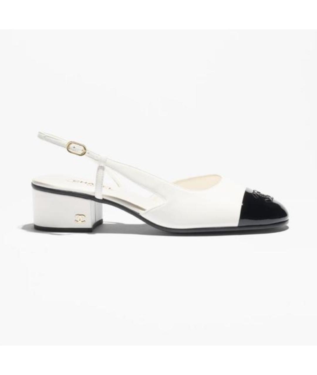 CHANEL Белые кожаные туфли, фото 5
