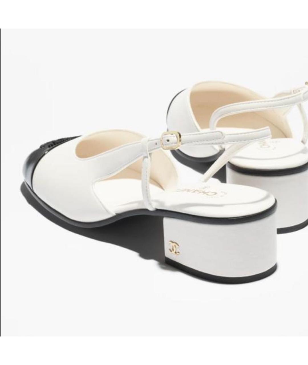 CHANEL Белые кожаные туфли, фото 3