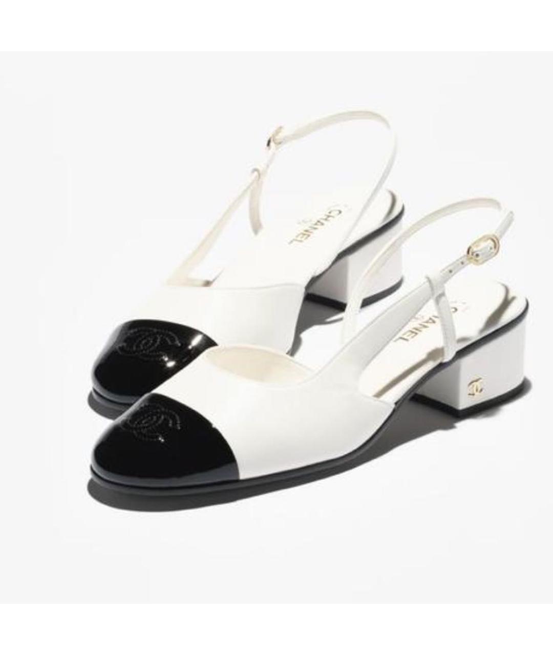 CHANEL Белые кожаные туфли, фото 2