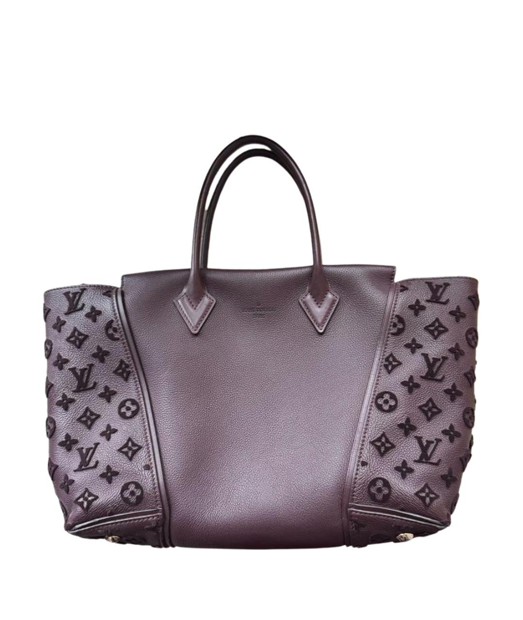 LOUIS VUITTON Бордовая кожаная сумка с короткими ручками, фото 1