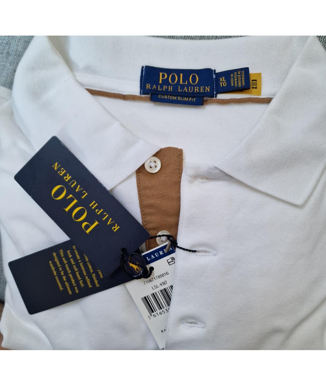 RALPH LAUREN Белая хлопковая кэжуал рубашка, фото 2