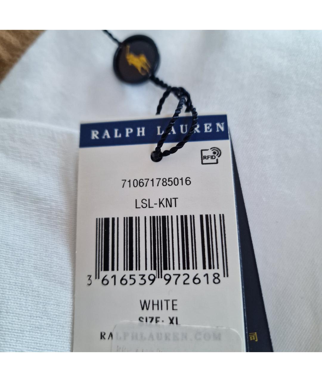 RALPH LAUREN Белая хлопковая кэжуал рубашка, фото 6