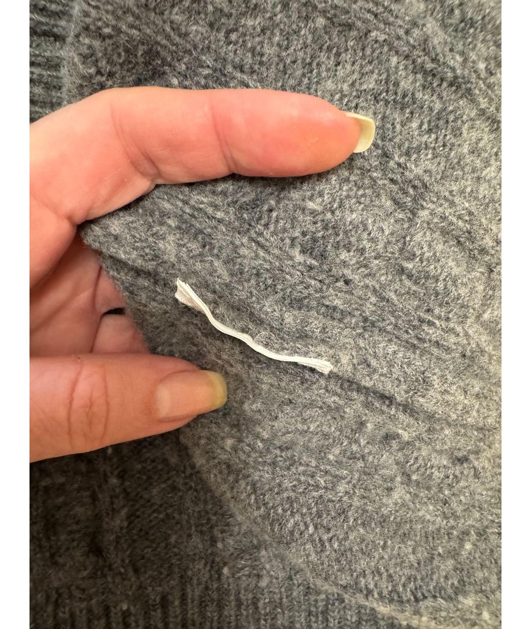 MAJE Серый шерстяной джемпер / свитер, фото 7