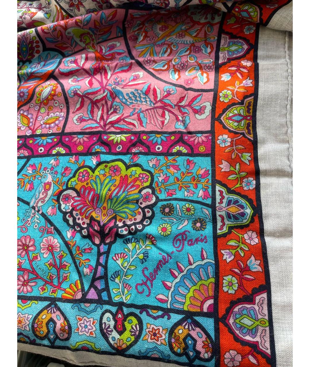 HERMES Мульти кашемировый платок, фото 2