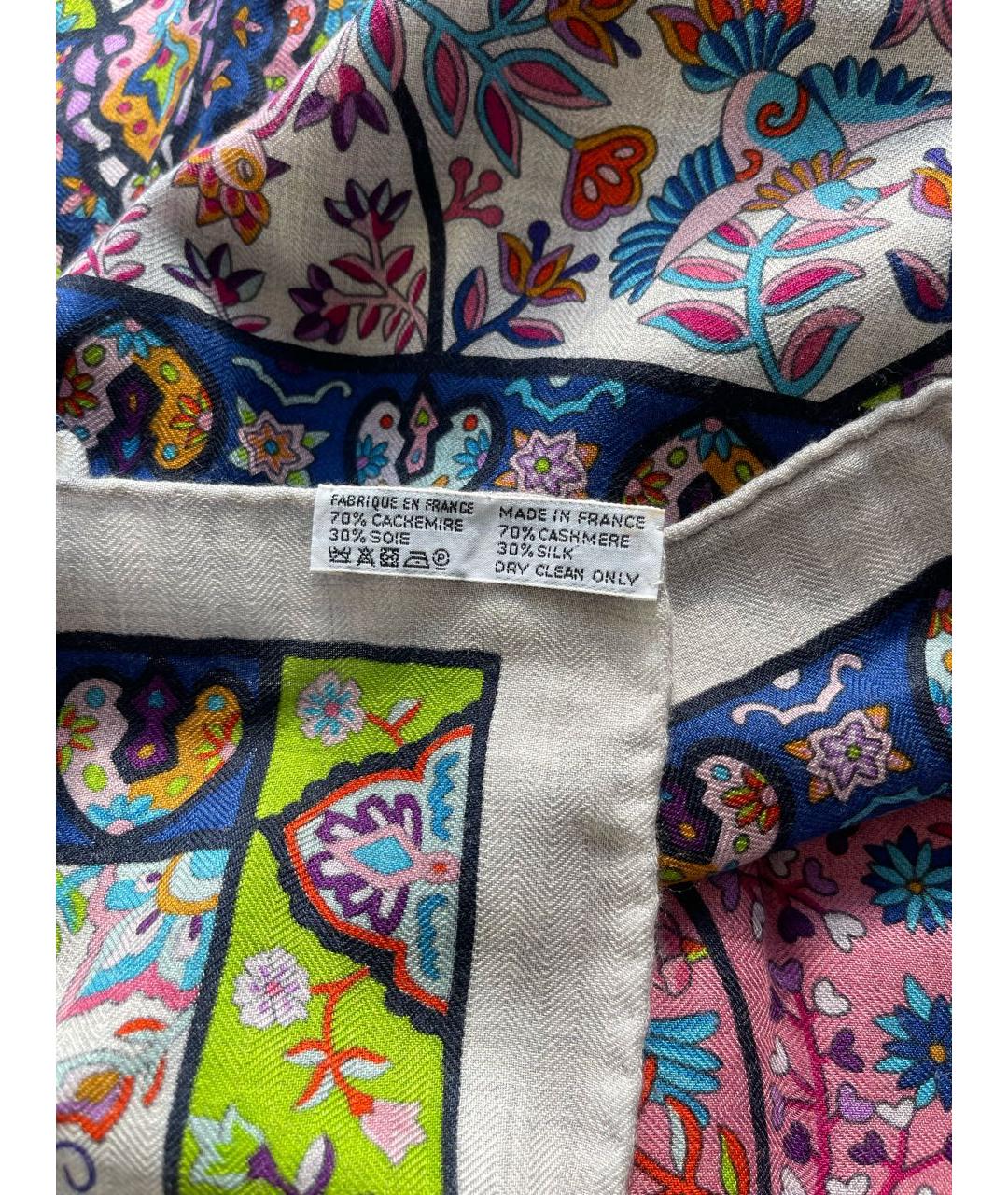 HERMES Мульти кашемировый платок, фото 3