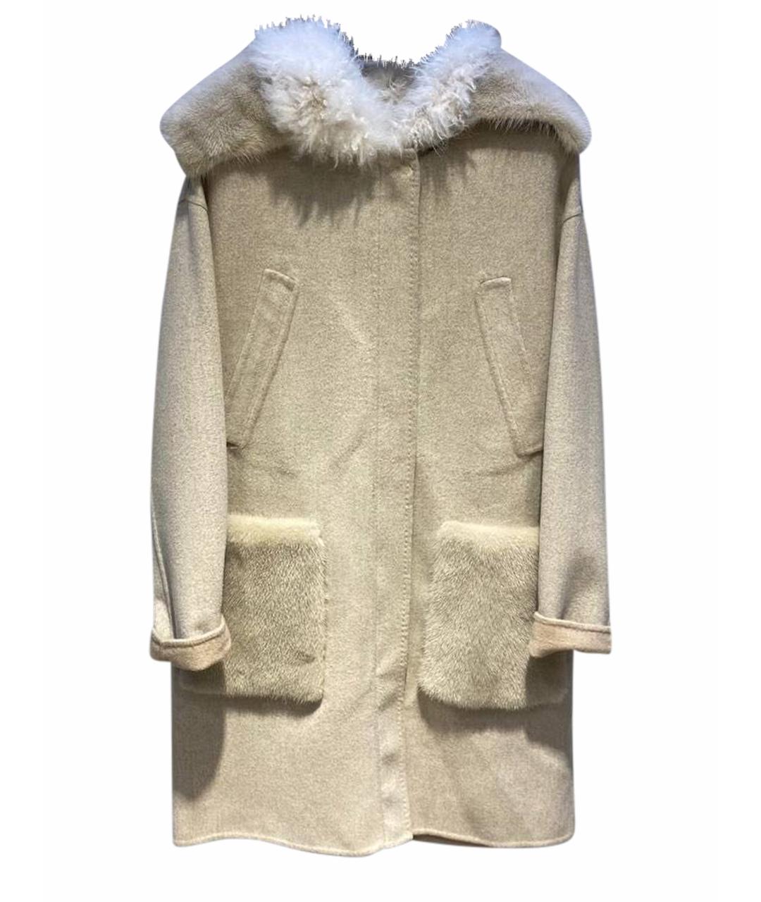 MANZONI 24 Бежевое шерстяное пальто, фото 1