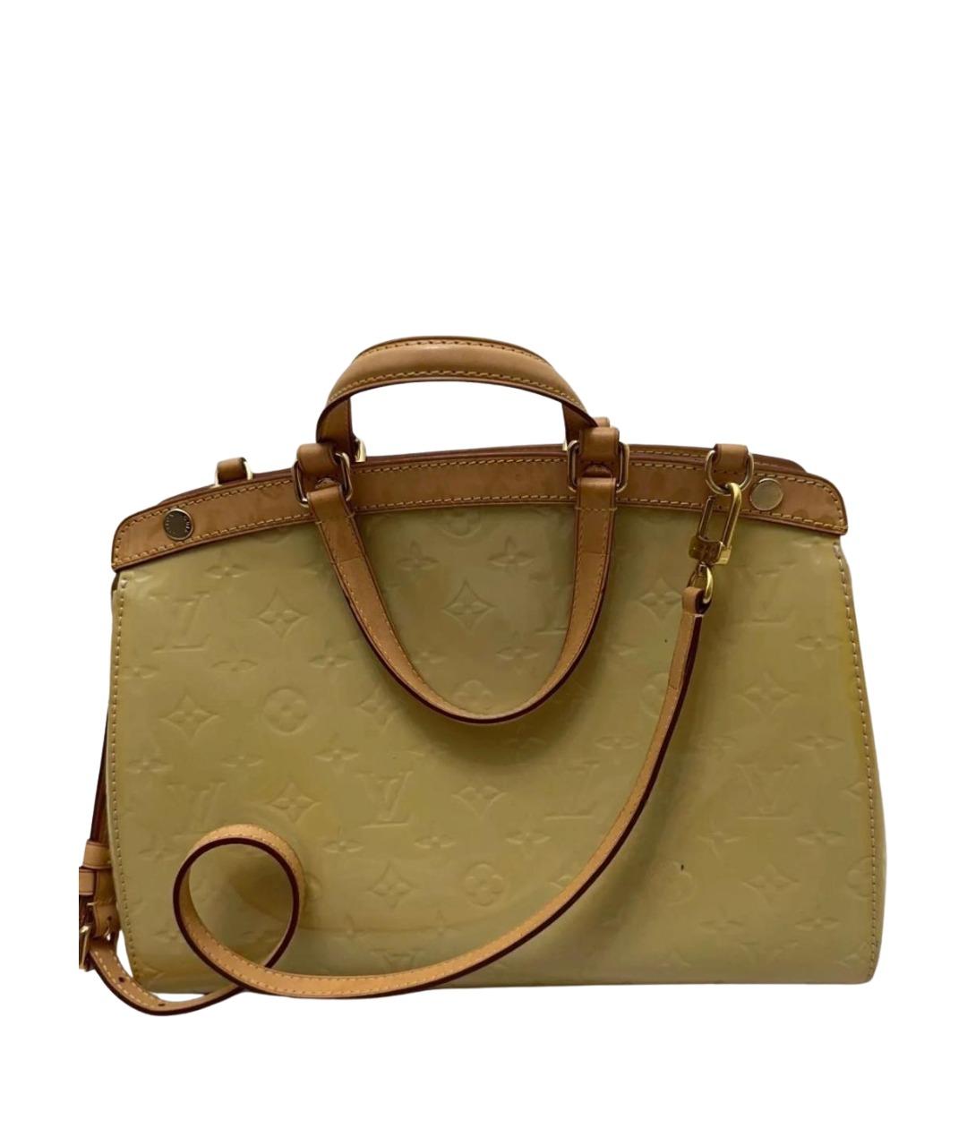 LOUIS VUITTON Желтая сумка тоут из лакированной кожи, фото 1