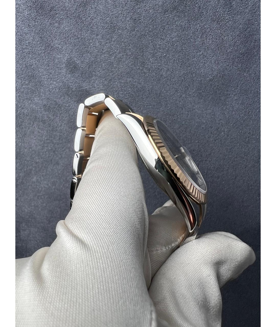 ROLEX Серые часы из желтого золота, фото 6