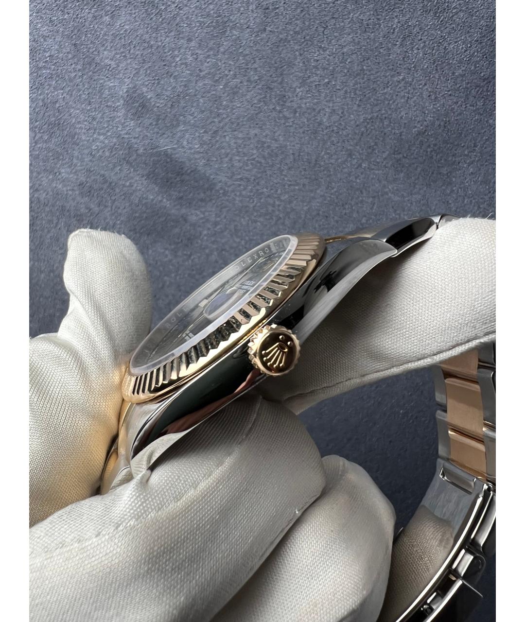 ROLEX Серые часы из желтого золота, фото 5