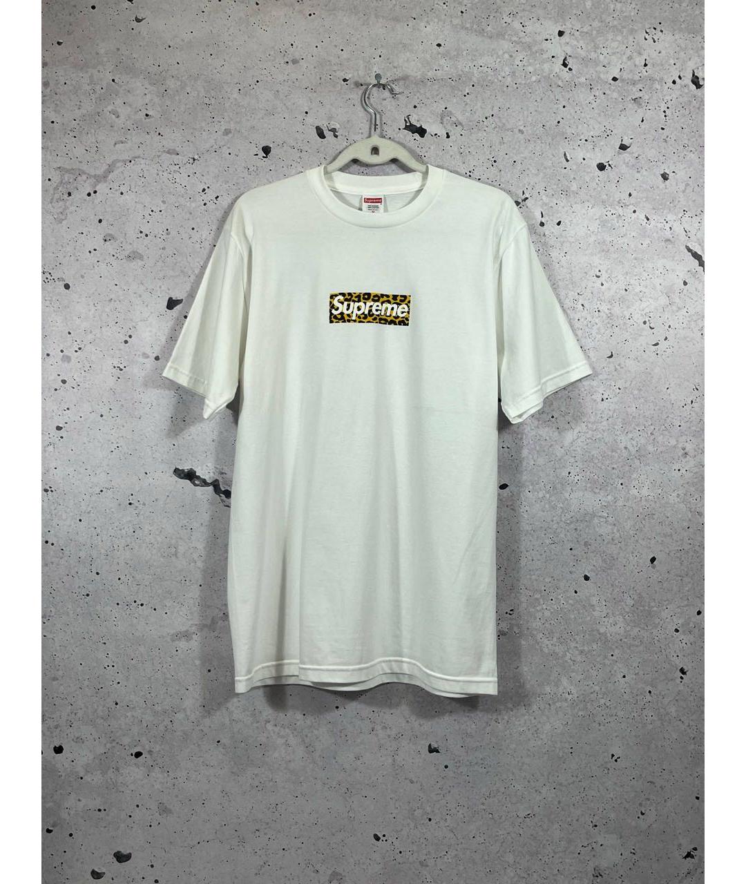 SUPREME Белая хлопковая футболка, фото 2