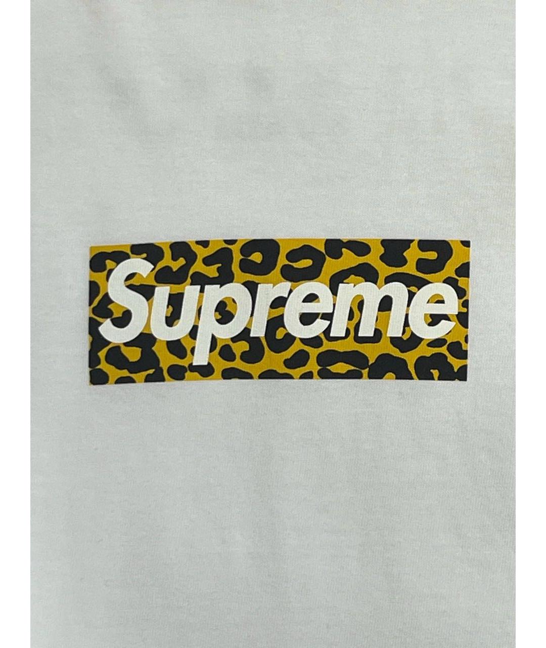 SUPREME Белая хлопковая футболка, фото 4
