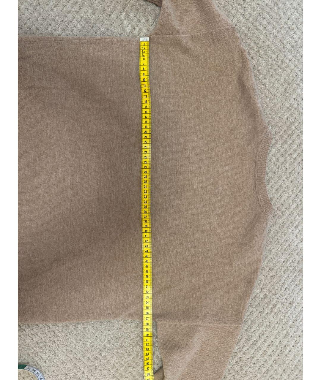 SANDRO Бежевый шерстяной джемпер / свитер, фото 7