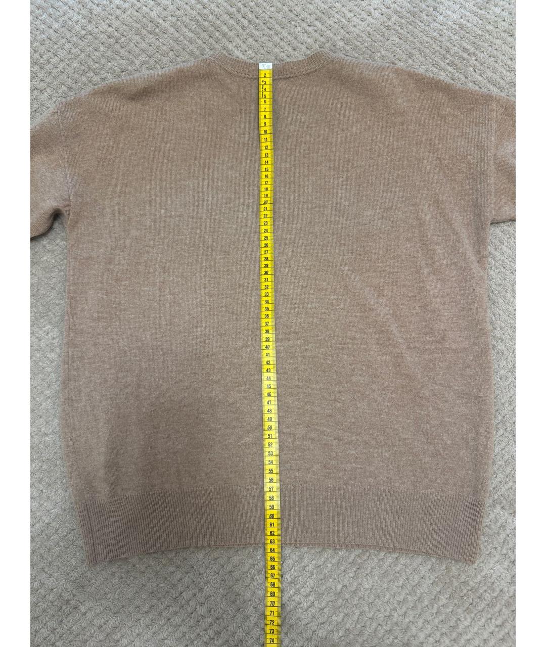 SANDRO Бежевый шерстяной джемпер / свитер, фото 2