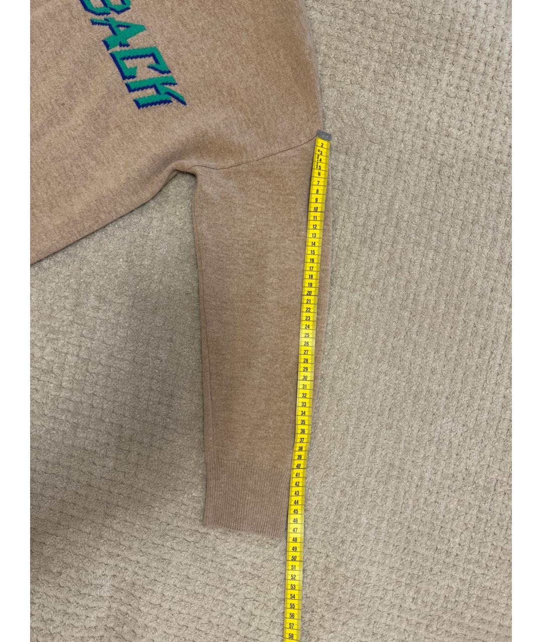 SANDRO Бежевый шерстяной джемпер / свитер, фото 8