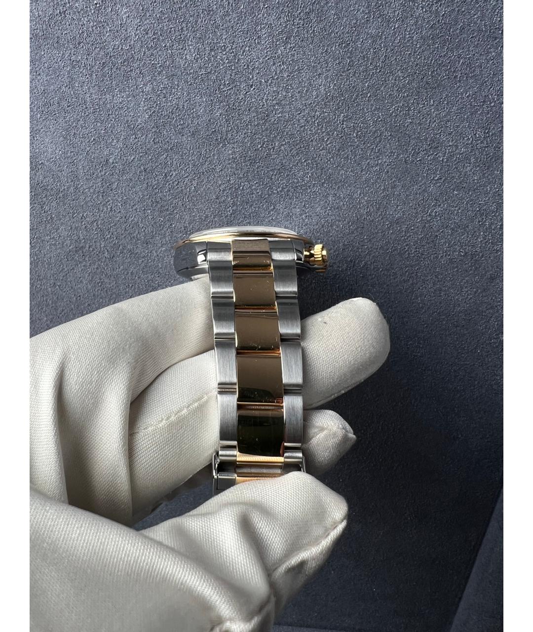 ROLEX Черные часы из желтого золота, фото 6