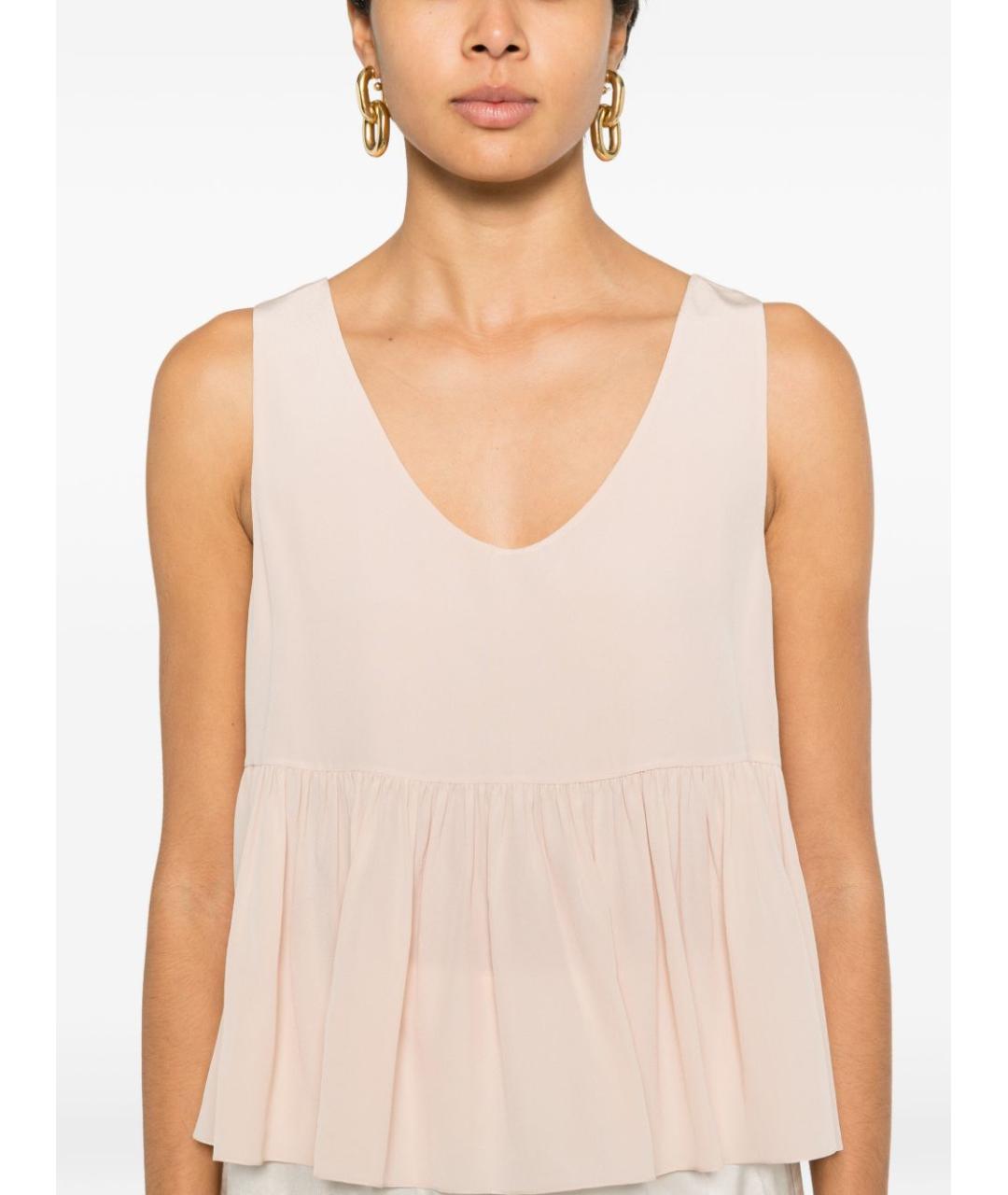 CHLOE Бежевая шелковая блузы, фото 2