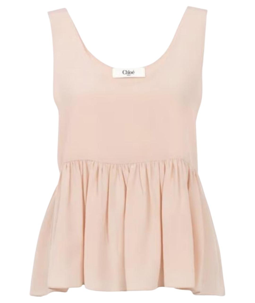 CHLOE Бежевая шелковая блузы, фото 1