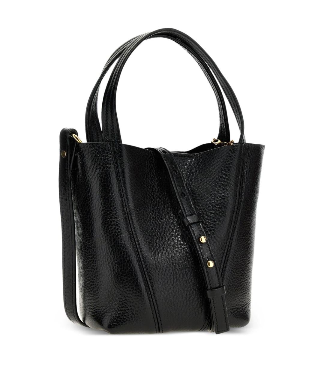 CHLOE Черная кожаная сумка тоут, фото 4