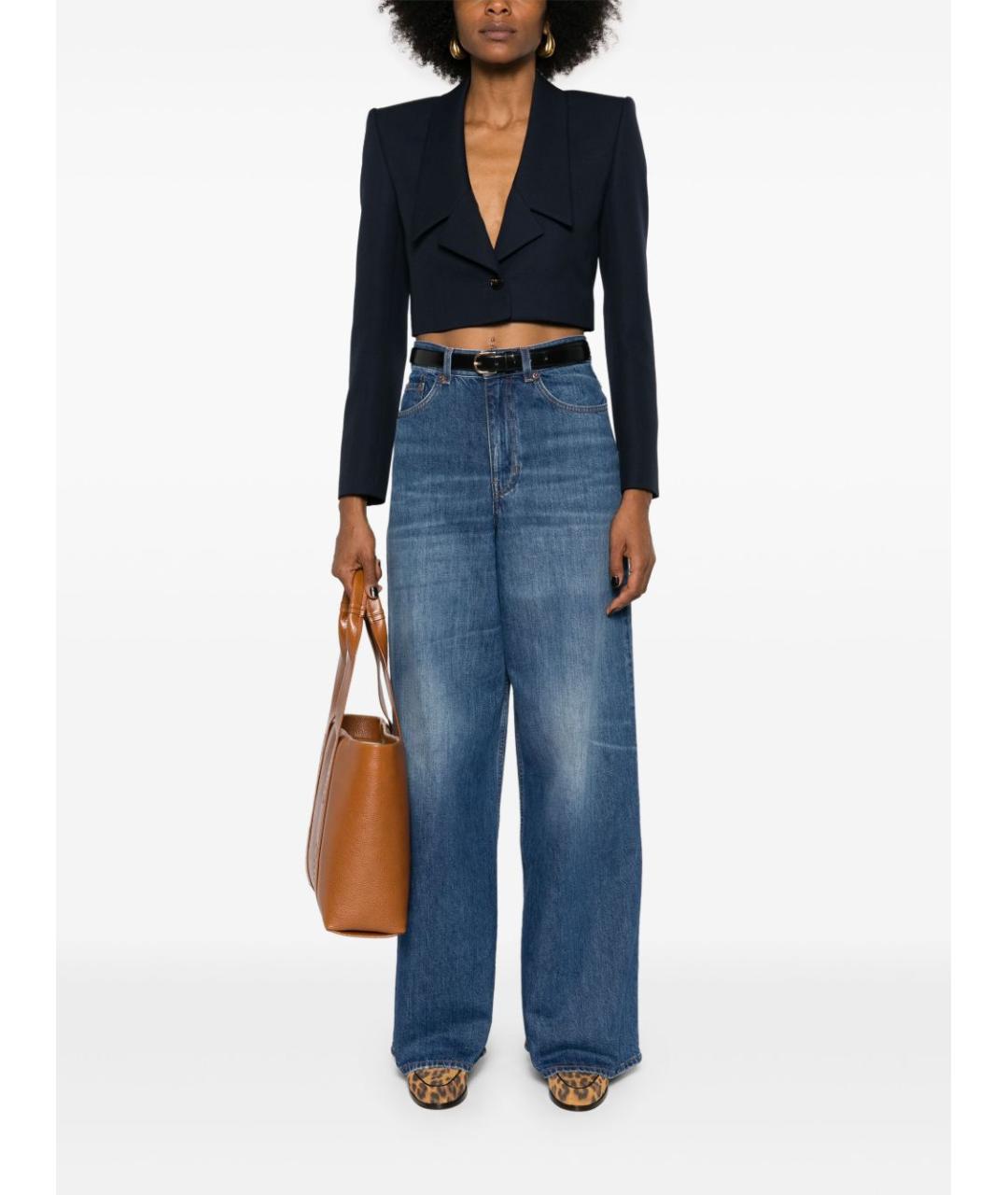 CHLOE Синие хлопковые прямые джинсы, фото 4