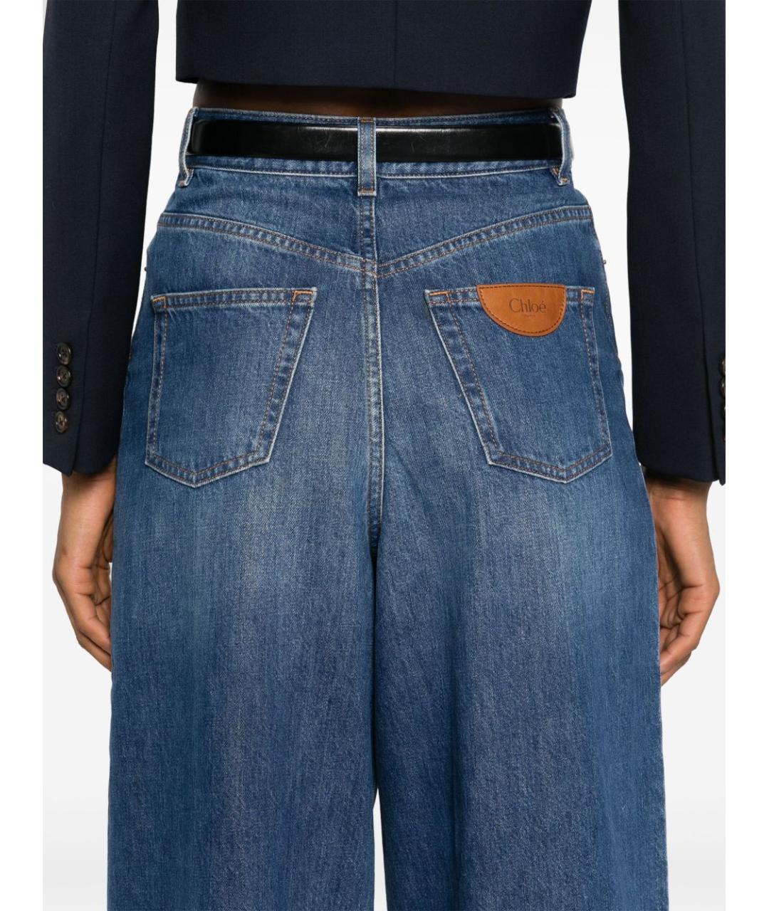 CHLOE Синие хлопковые прямые джинсы, фото 5