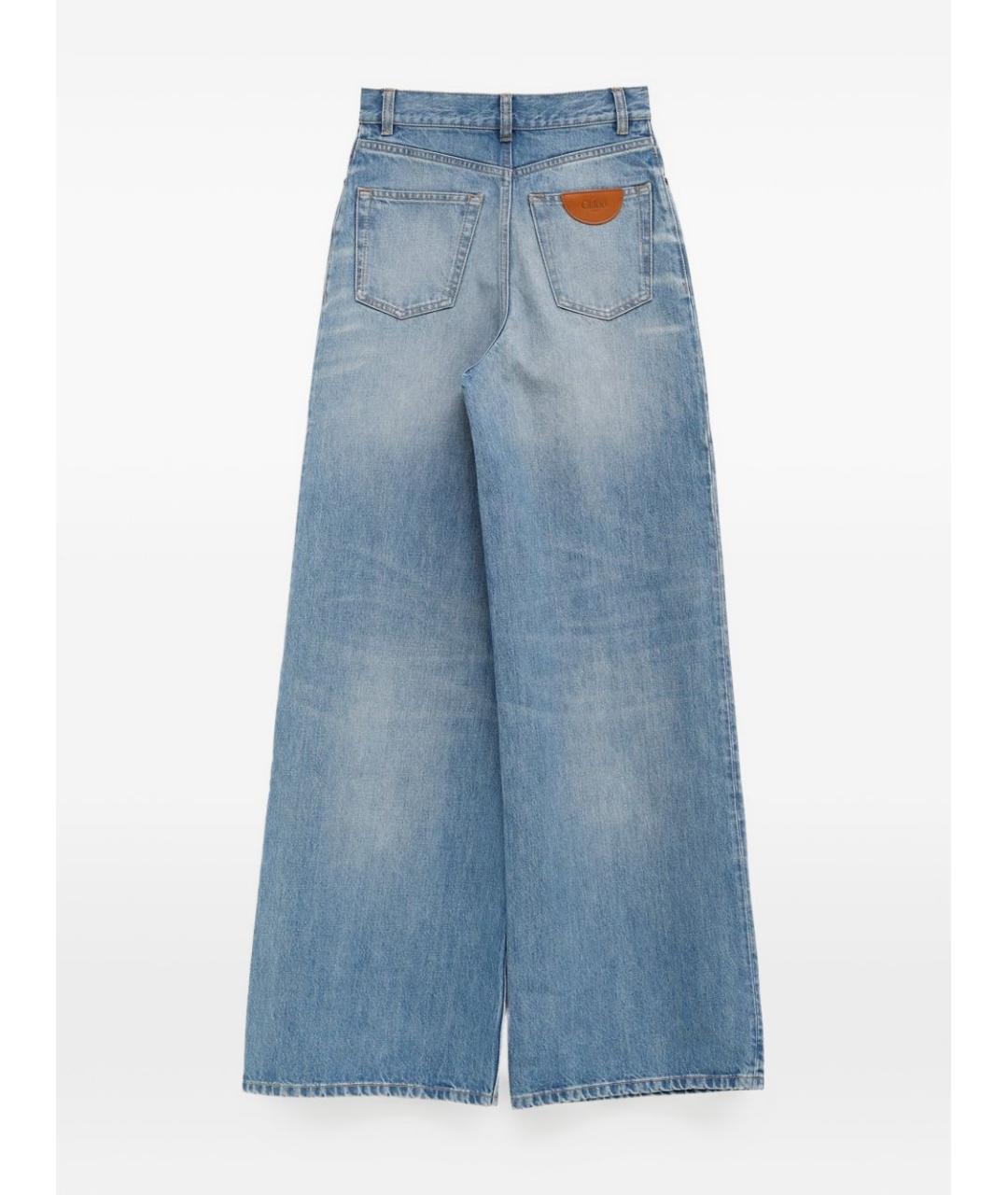 CHLOE Голубые хлопковые прямые джинсы, фото 2