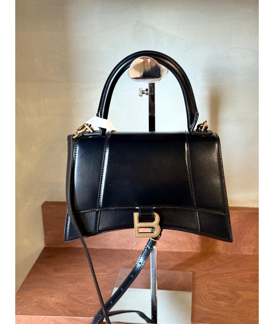 BALENCIAGA Черная сумка с короткими ручками из лакированной кожи, фото 10