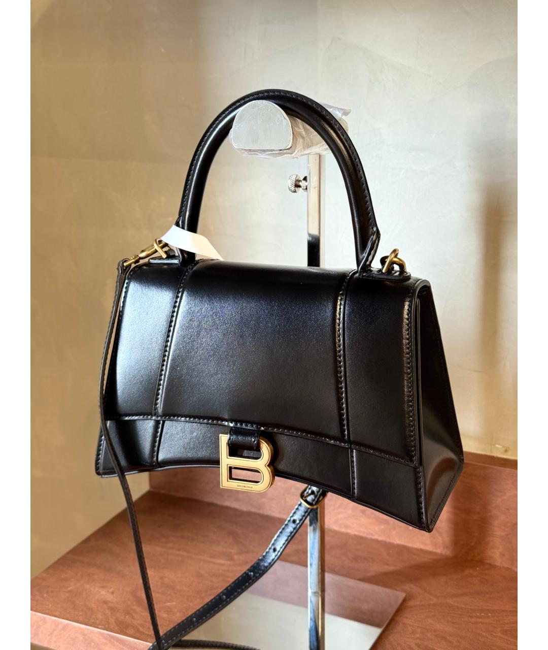 BALENCIAGA Черная сумка с короткими ручками из лакированной кожи, фото 2