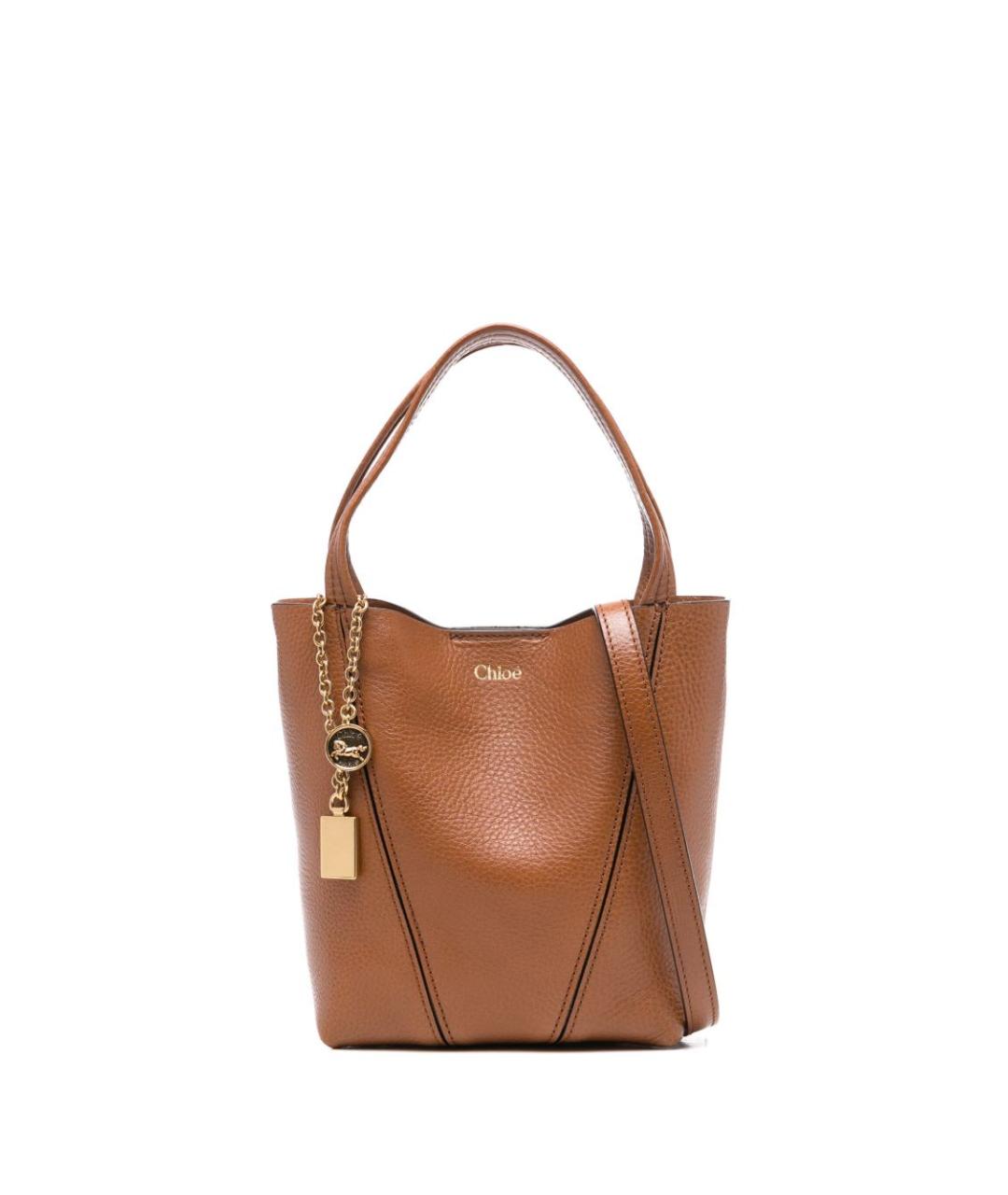 CHLOE Коричневая кожаная сумка тоут, фото 1