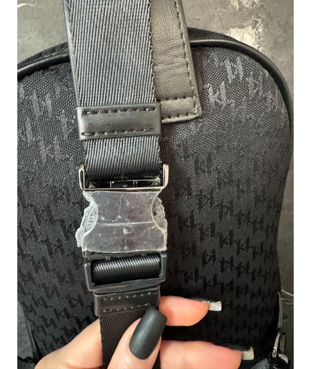 KARL LAGERFELD Черная тканевая сумка на плечо, фото 8