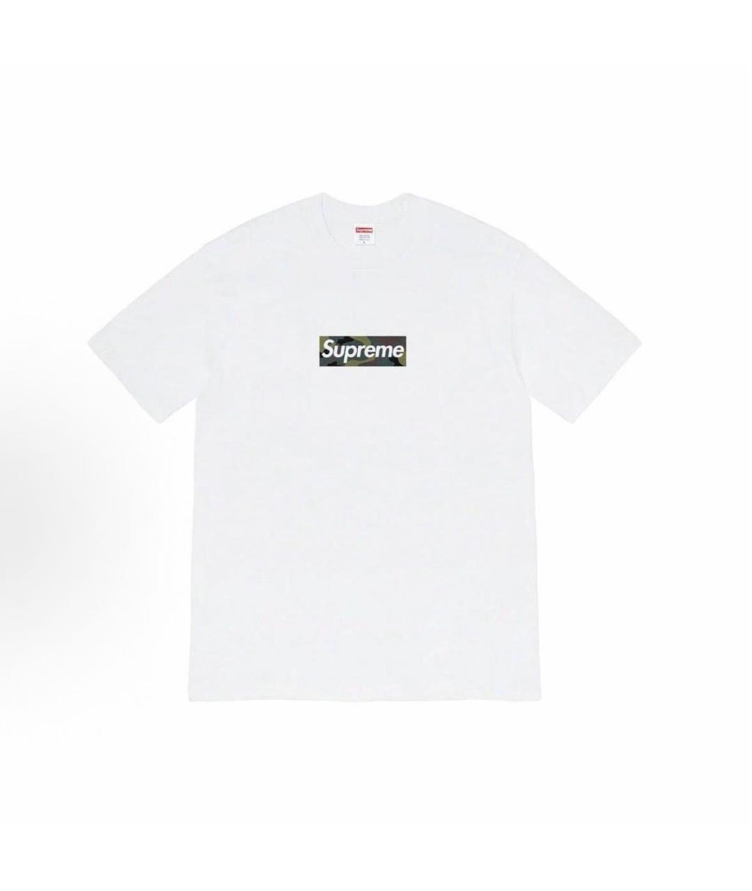 SUPREME Белая хлопковая футболка, фото 6