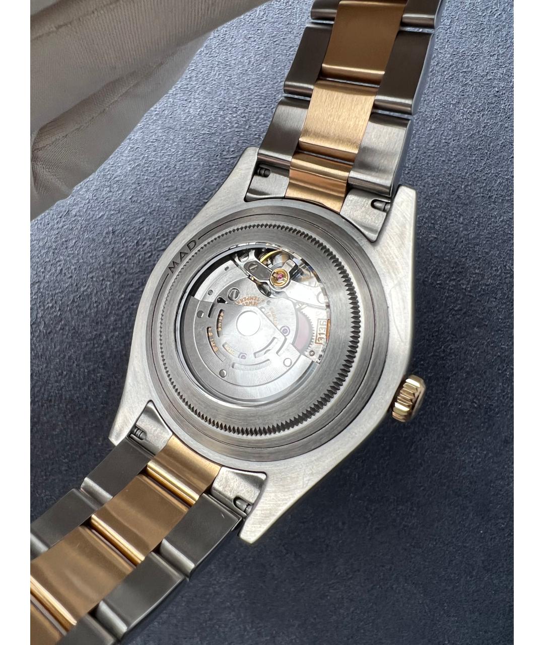 ROLEX Белые часы из желтого золота, фото 7