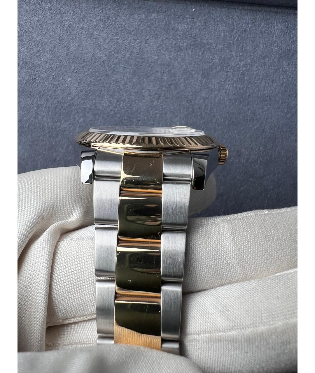 ROLEX Белые часы из желтого золота, фото 6