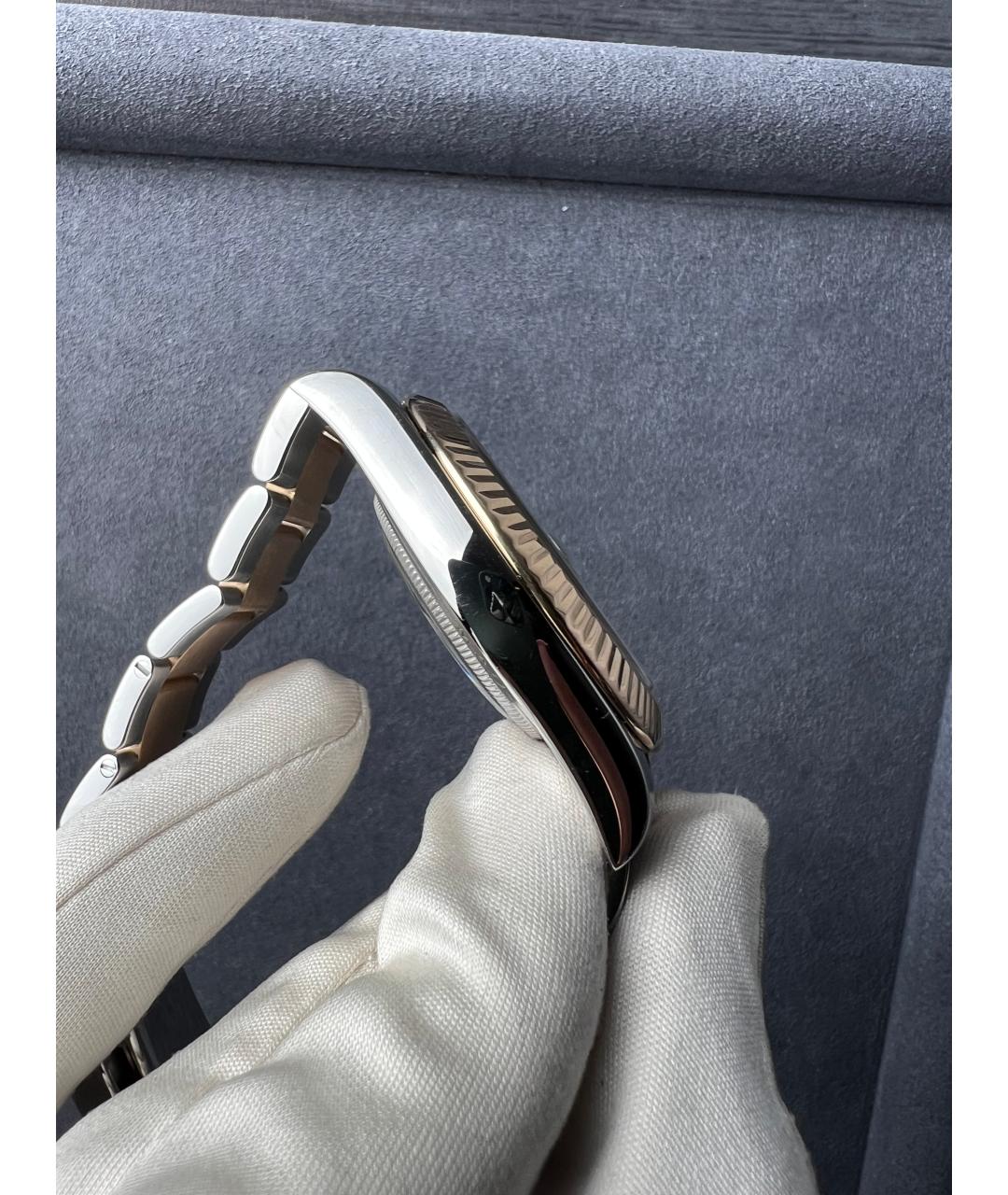 ROLEX Белые часы из желтого золота, фото 5