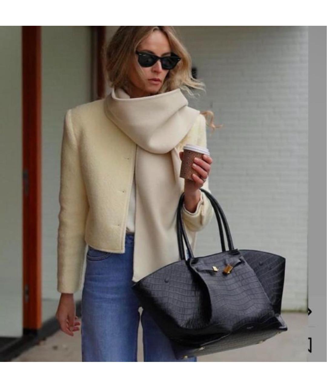 DEMELLIER Черная кожаная сумка тоут, фото 6