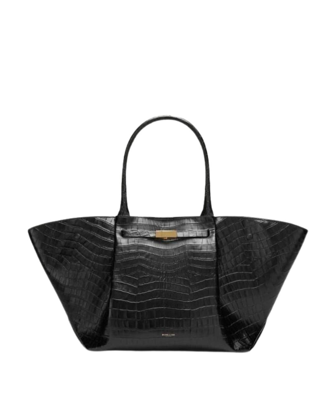 DEMELLIER Черная кожаная сумка тоут, фото 1